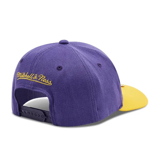 MITCHELL &amp; NESS LOS ANGELES LAKERS ADJUSTABLE FIT STRETCH CAP