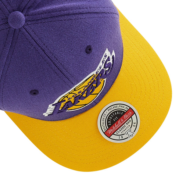 MITCHELL &amp; NESS LOS ANGELES LAKERS ADJUSTABLE FIT STRETCH CAP